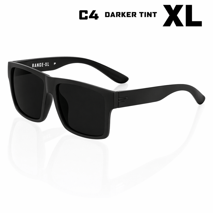 TOROE Performance Eyewear Sunglasses Black / Black C4 Extra DARK RANGE XL Polarized