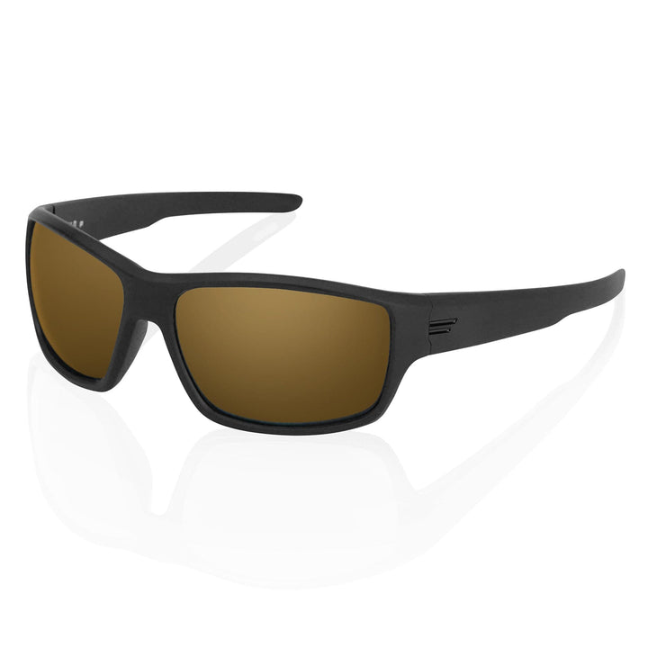 TOROE Performance Eyewear Sunglasses Black / Bronze Mirror Lens FIELD Polarized