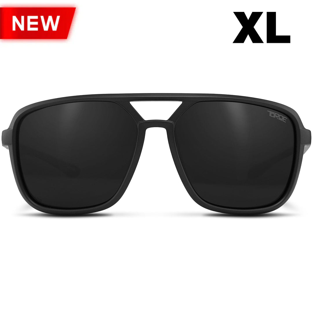 TOROE Performance Eyewear Sunglasses Black C3 Lens / XL EXTRA LARGE NASH Polarized