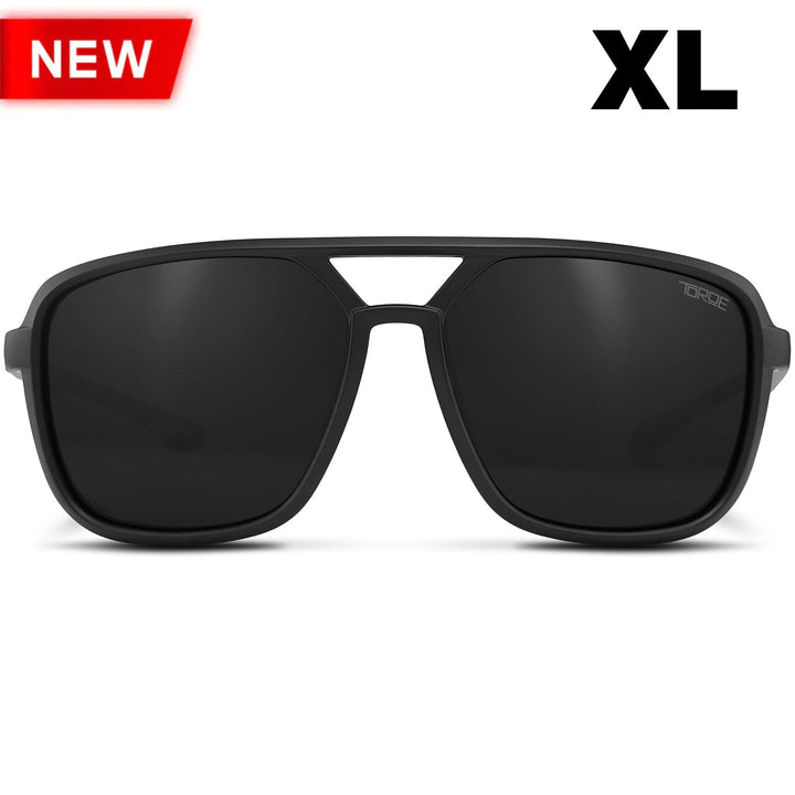 TOROE Performance Eyewear Sunglasses Black C3 Lens / XL EXTRA LARGE NASH Polarized