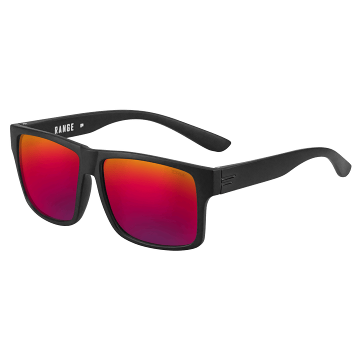 TOROE Performance Eyewear Sunglasses Black / Fuze Color Mirror Lens RANGE Polarized