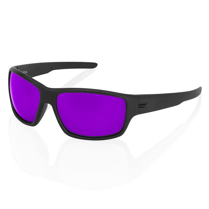 TOROE Performance Eyewear Sunglasses Black / Purple Mirror Lens FIELD Polarized