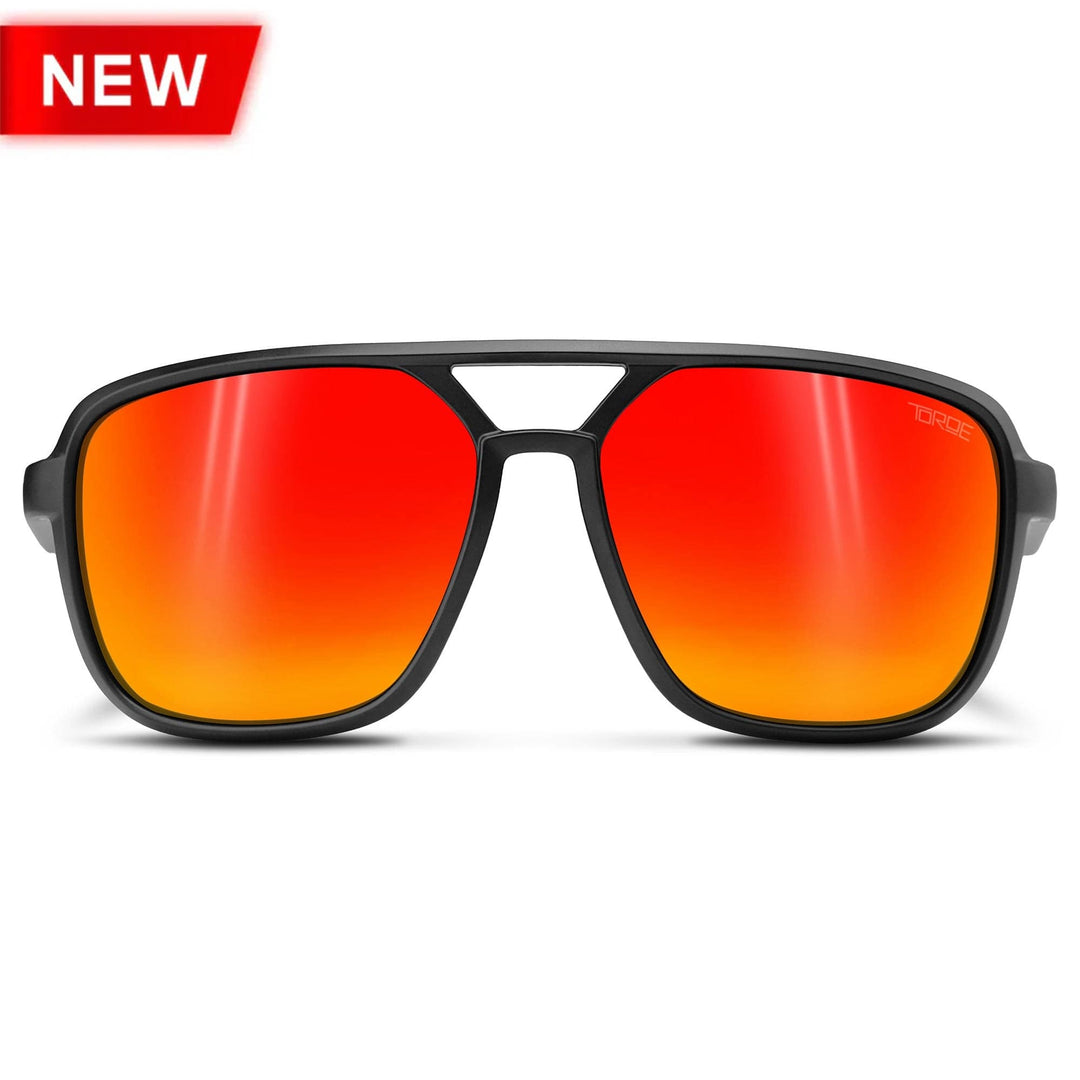 TOROE Performance Eyewear Sunglasses Fire Red Mirror Lens / STANDARD SIZE NASH Polarized