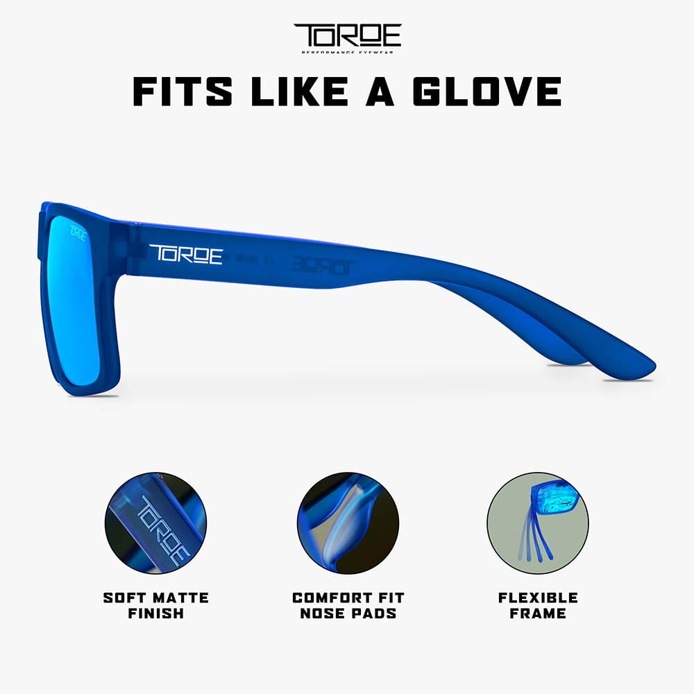 TOROE Performance Eyewear Sunglasses FROST BLUE Exclusive Edition RANGE Polarized