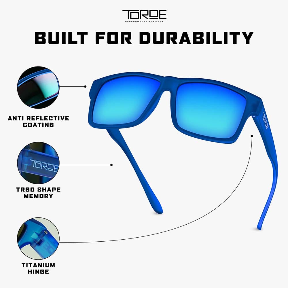 TOROE Performance Eyewear Sunglasses FROST BLUE Exclusive Edition RANGE Polarized