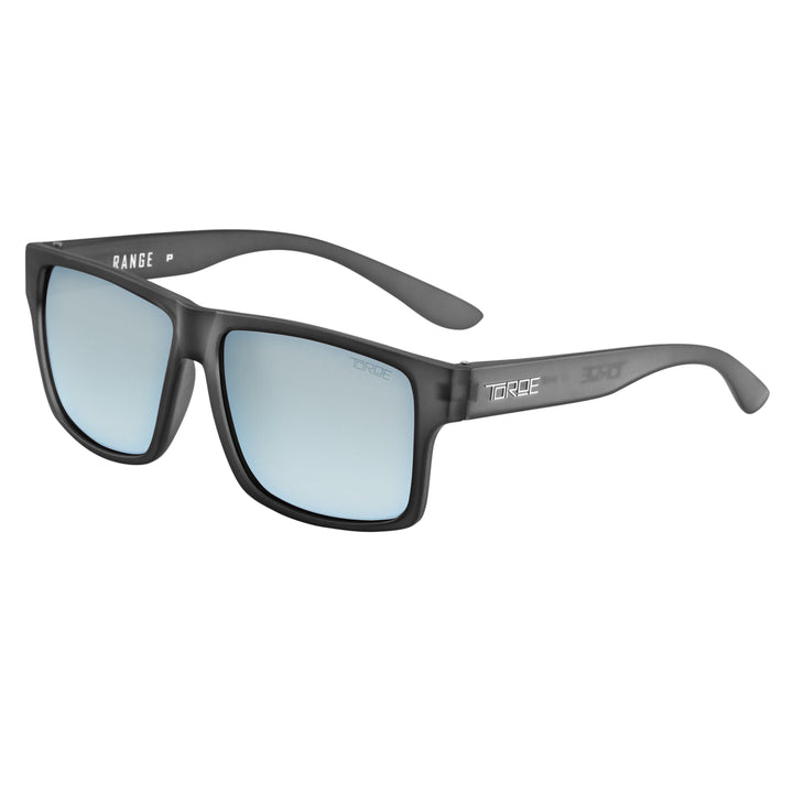 TOROE Performance Eyewear Sunglasses Frost Gray / Alpine Blue Lens Exclusive Edition RANGE Polarized