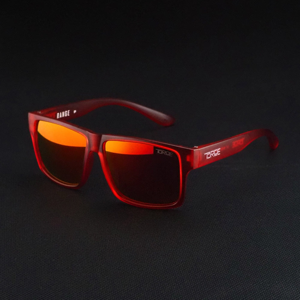 TOROE Performance Eyewear Sunglasses FROST RED Exclusive Edition RANGE Polarized