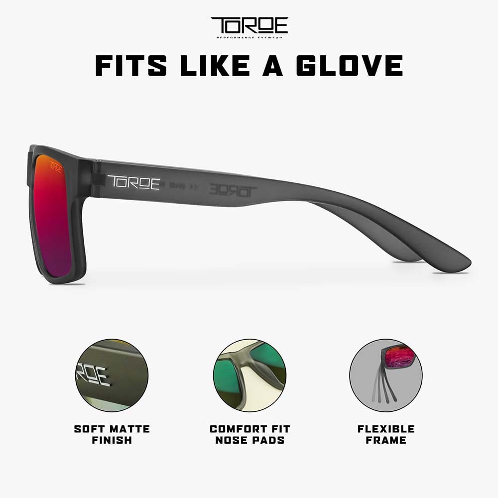 TOROE Performance Eyewear Sunglasses FUZE Mirrored lens Exclusive Edition plus RANGE Fuze Polarized