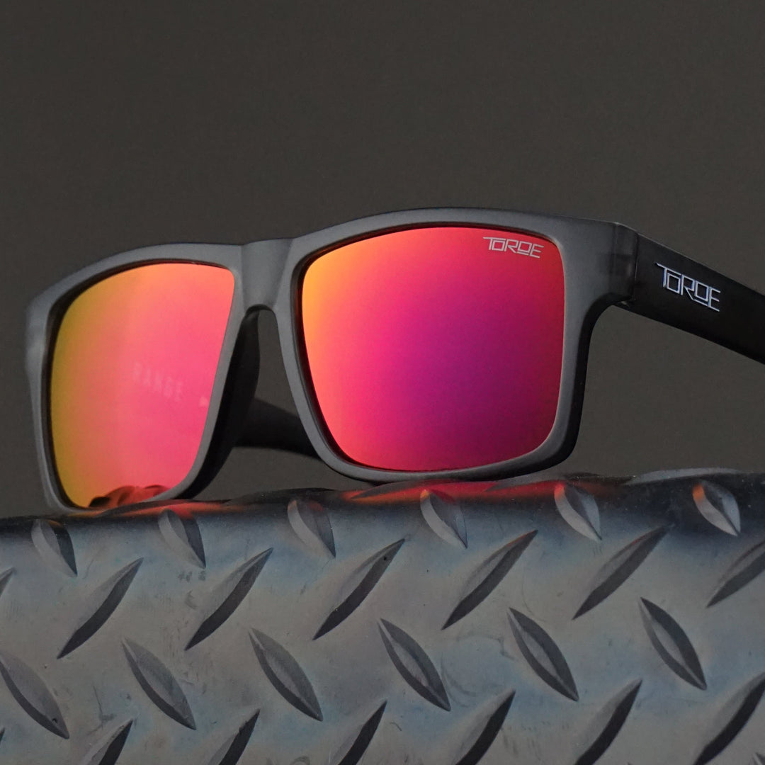 TOROE Performance Eyewear Sunglasses FUZE Mirrored lens Exclusive Edition plus RANGE Fuze Polarized