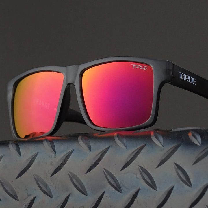 TOROE Performance Eyewear Sunglasses FUZE Mirrored lens Exclusive Edition plus RANGE Fuze Polarized