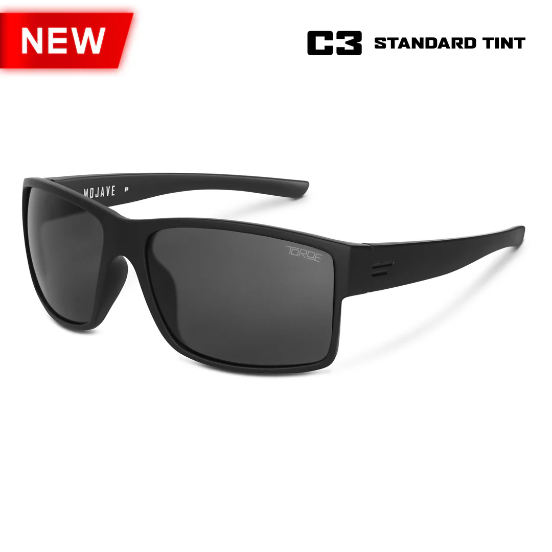 TOROE Performance Eyewear Sunglasses MOJAVE C3 Black Polarized