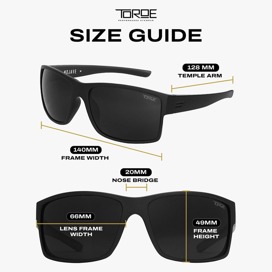 TOROE Performance Eyewear Sunglasses MOJAVE C4 Extra Dark Polarized