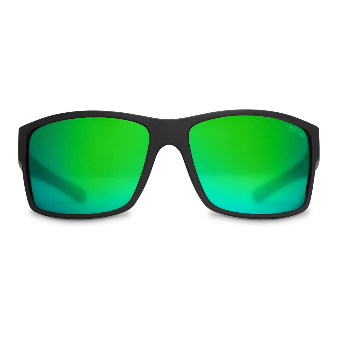 TOROE Performance Eyewear Sunglasses MOJAVE Green Mirror Polarized