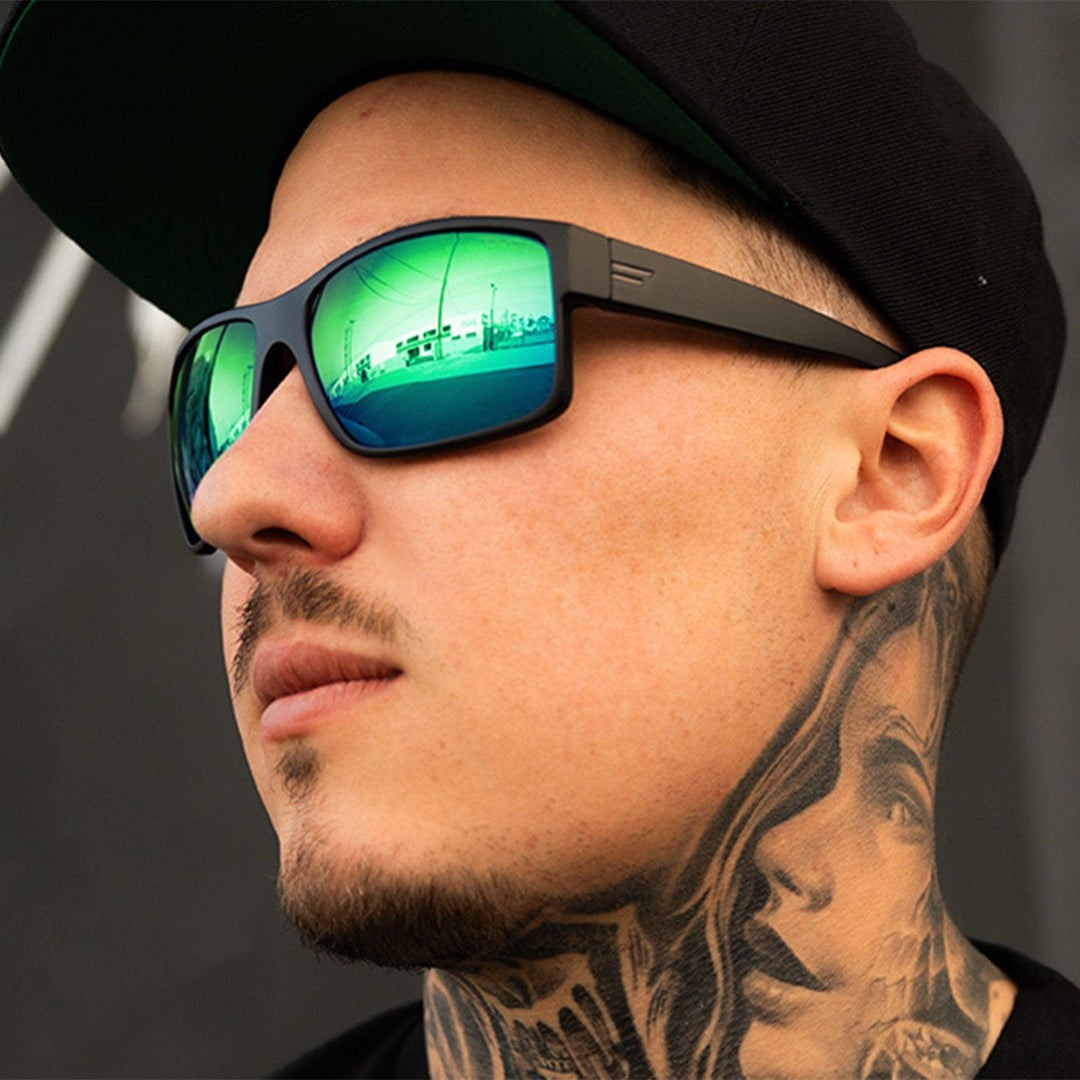 TOROE Performance Eyewear Sunglasses MOJAVE Green Mirror Polarized