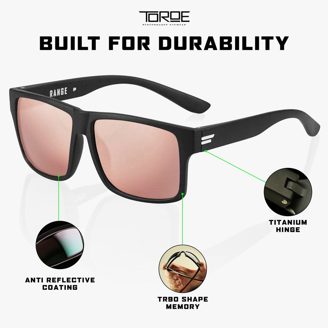 TOROE Performance Eyewear Sunglasses RANGE Limited Pink Polarized