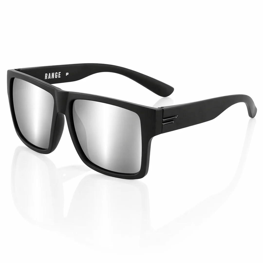 TOROE Performance Eyewear Sunglasses STANDARD SIZE / Silver Mirror Lens Range Polarized Sunglasses | Standard & XL Fit