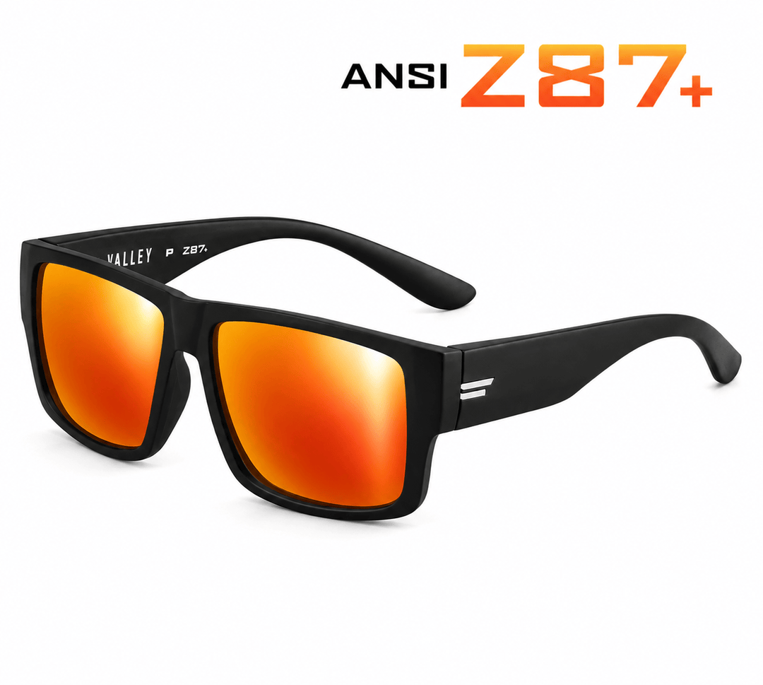 TOROE Performance Eyewear Sunglasses VALLEY ANSI Z87+ Safety Red Polarized