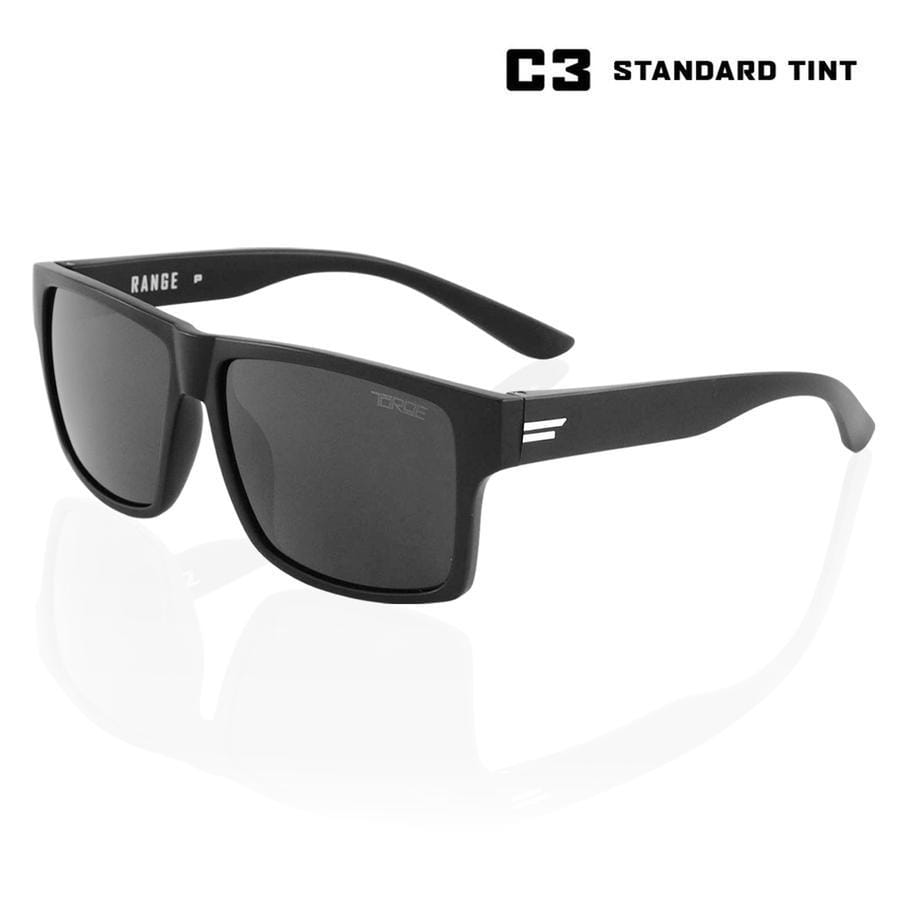 TOROE Performance Eyewear Sunglasses White / Black C3 Lens RANGE Polarized