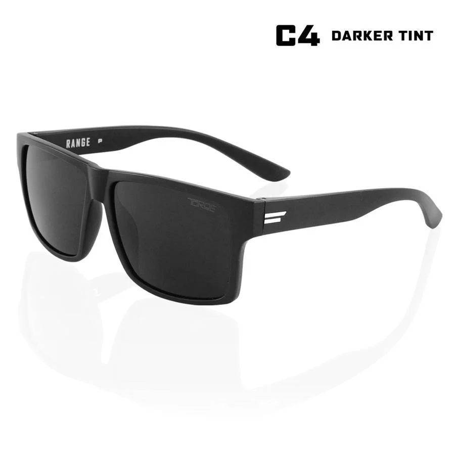 TOROE Performance Eyewear Sunglasses White / Black C4 Lens RANGE Polarized