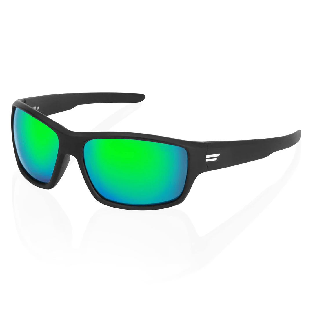TOROE Performance Eyewear Sunglasses White / Midnight Green Mirror Lens FIELD Polarized