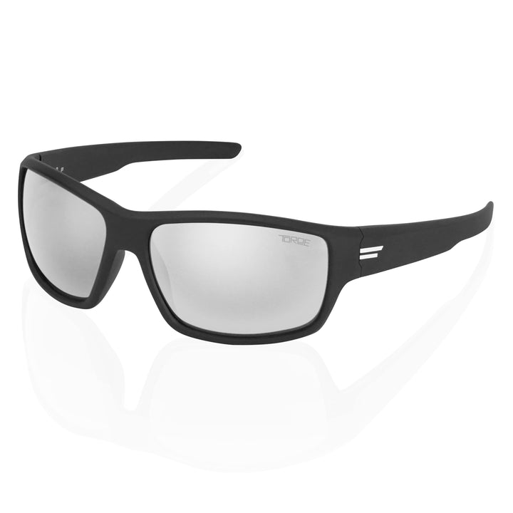 TOROE Performance Eyewear Sunglasses White / Silver Mirror Lens FIELD Polarized