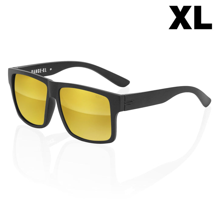 TOROE Performance Eyewear Sunglasses XL EXTRA LARGE / Gold Mirror Lens Range Polarized Sunglasses | Standard & XL Fit