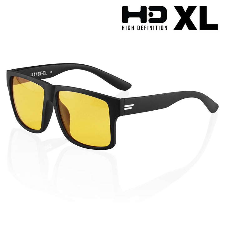 TOROE Performance Eyewear Sunglasses XL EXTRA LARGE / HD Yellow lens RANGE Polarized White Emblem