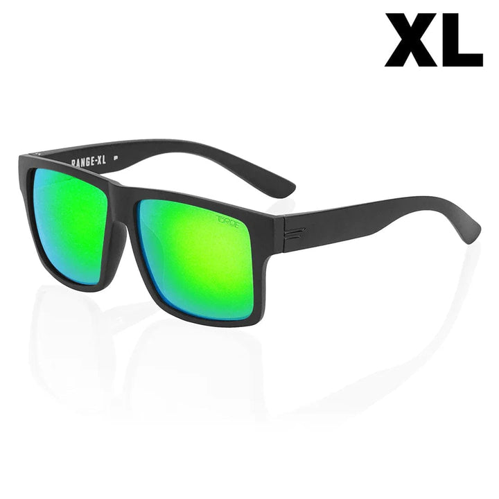 TOROE Performance Eyewear Sunglasses XL EXTRA LARGE / Midnight Green Mirror Lens Range Polarized Sunglasses | Standard & XL Fit