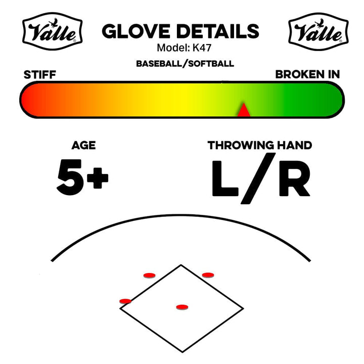 Valle Sporting Goods Baseball & Softball Gloves Eagle Infield 7 in., 4 Finger Trainer with Strap Back | Valle Sporting Goods