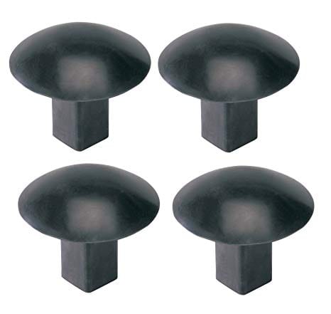 Varo Baseball Base Plugs Black Markwort Mushroom Style Baseball Receptacle Plugs - 4 Pack