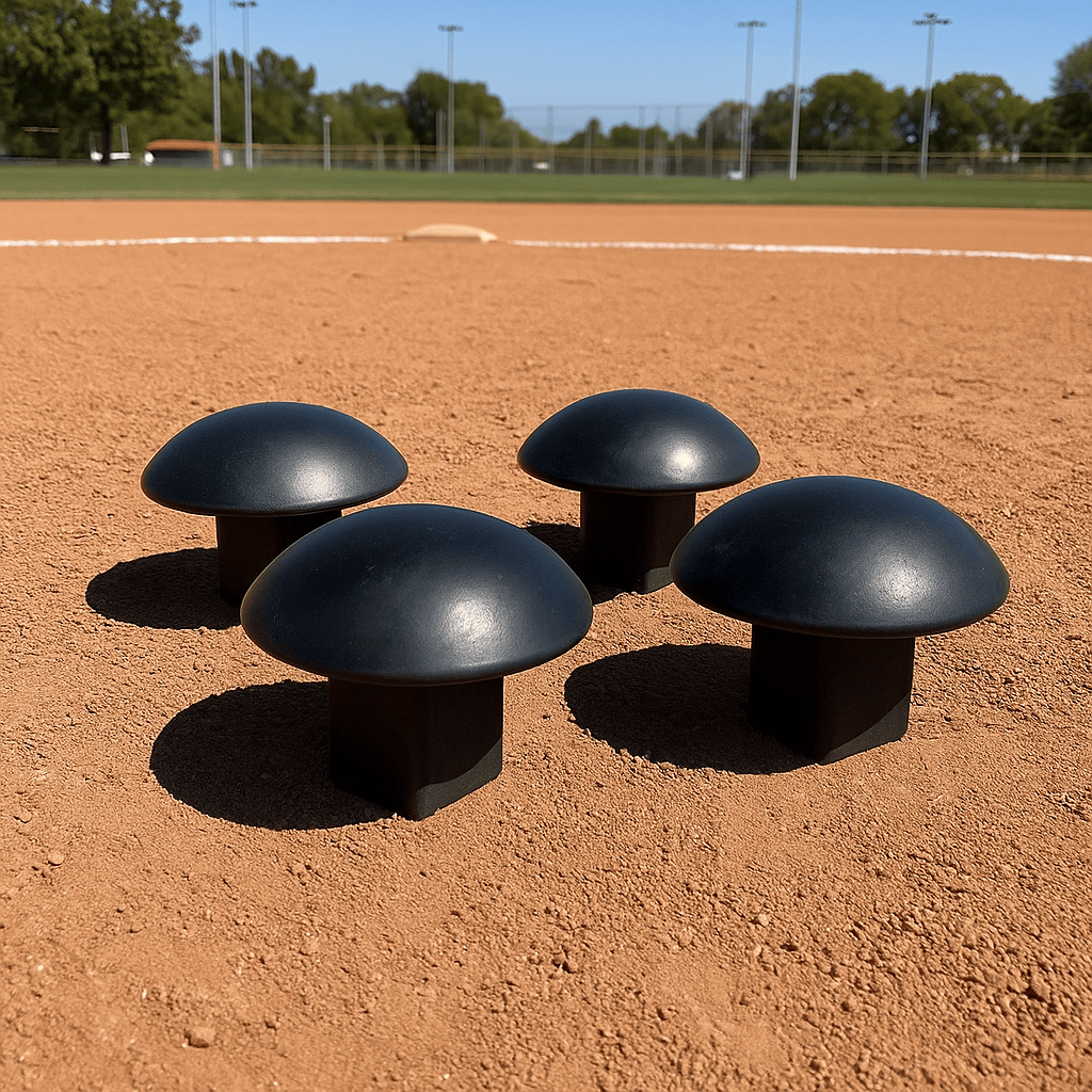 Varo Baseball Base Plugs Markwort Mushroom Style Baseball Receptacle Plugs - 4 Pack