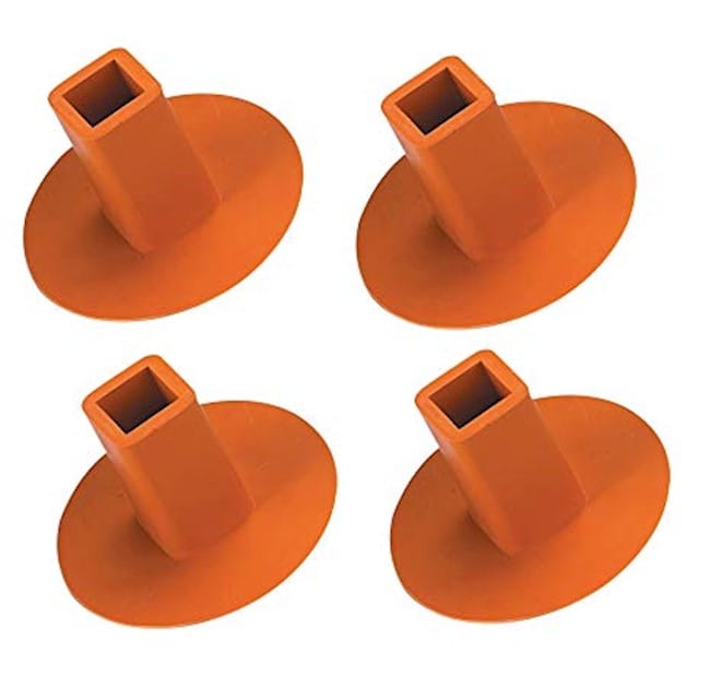 Varo Baseball Base Plugs Orange Markwort Mushroom Style Baseball Receptacle Plugs - 4 Pack