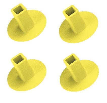 Varo Baseball Base Plugs Yellow Markwort Mushroom Style Baseball Receptacle Plugs - 4 Pack