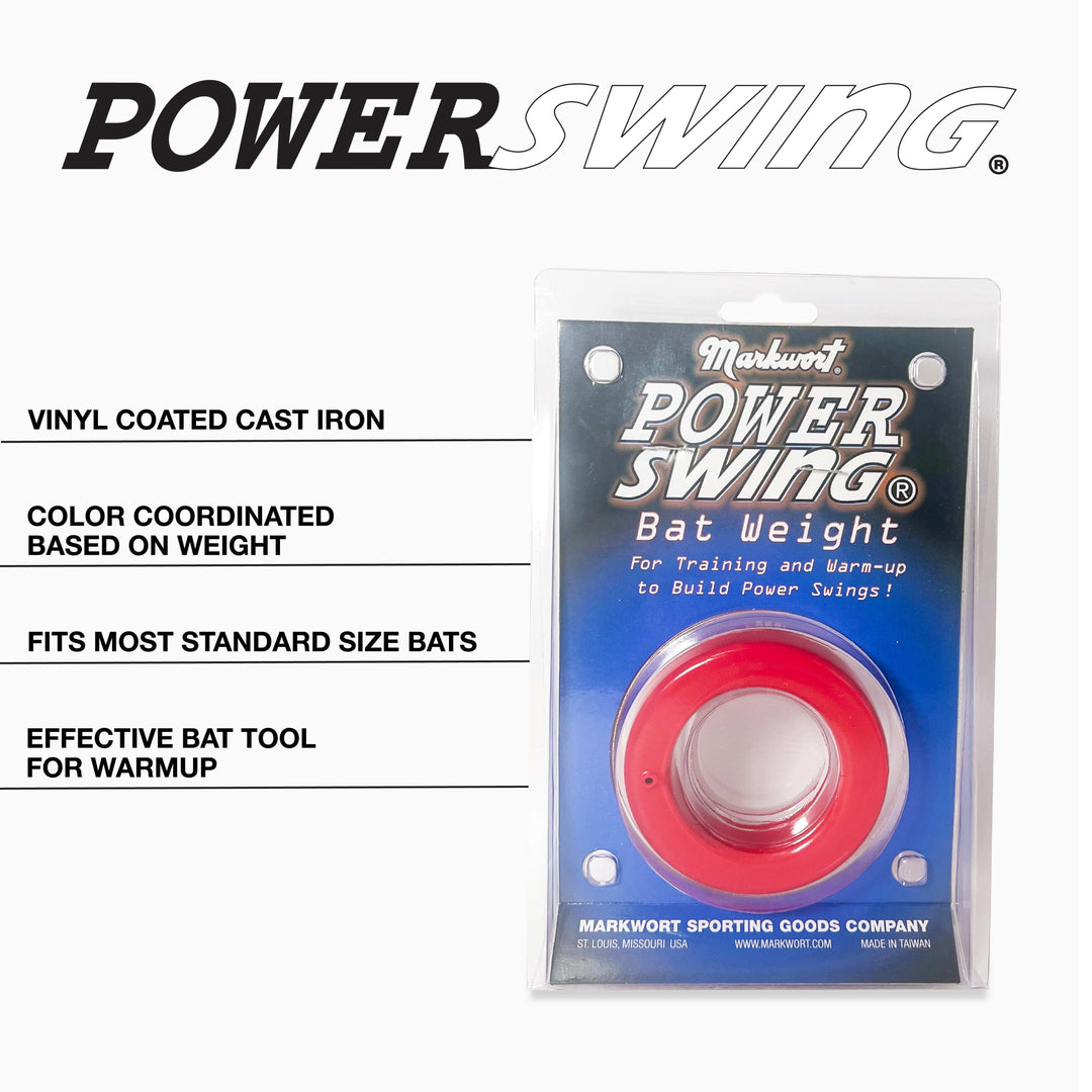 Varo Baseball Bat Weights Markwort PowerSwing Baseball and Softball Donut Bat Weight Set - 12 Oz and 16 Oz