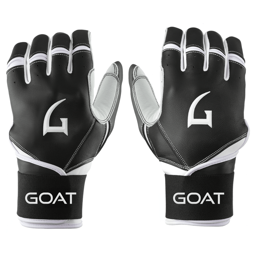 Varo Baseball Batting Gloves Origin Series Long Cuff Black and White Batting Gloves