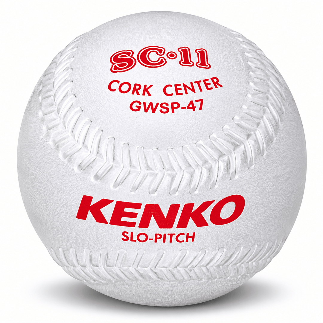 Varo Baseball Kenko Balls Kenko 11" Cork Center Softball White - Dozen