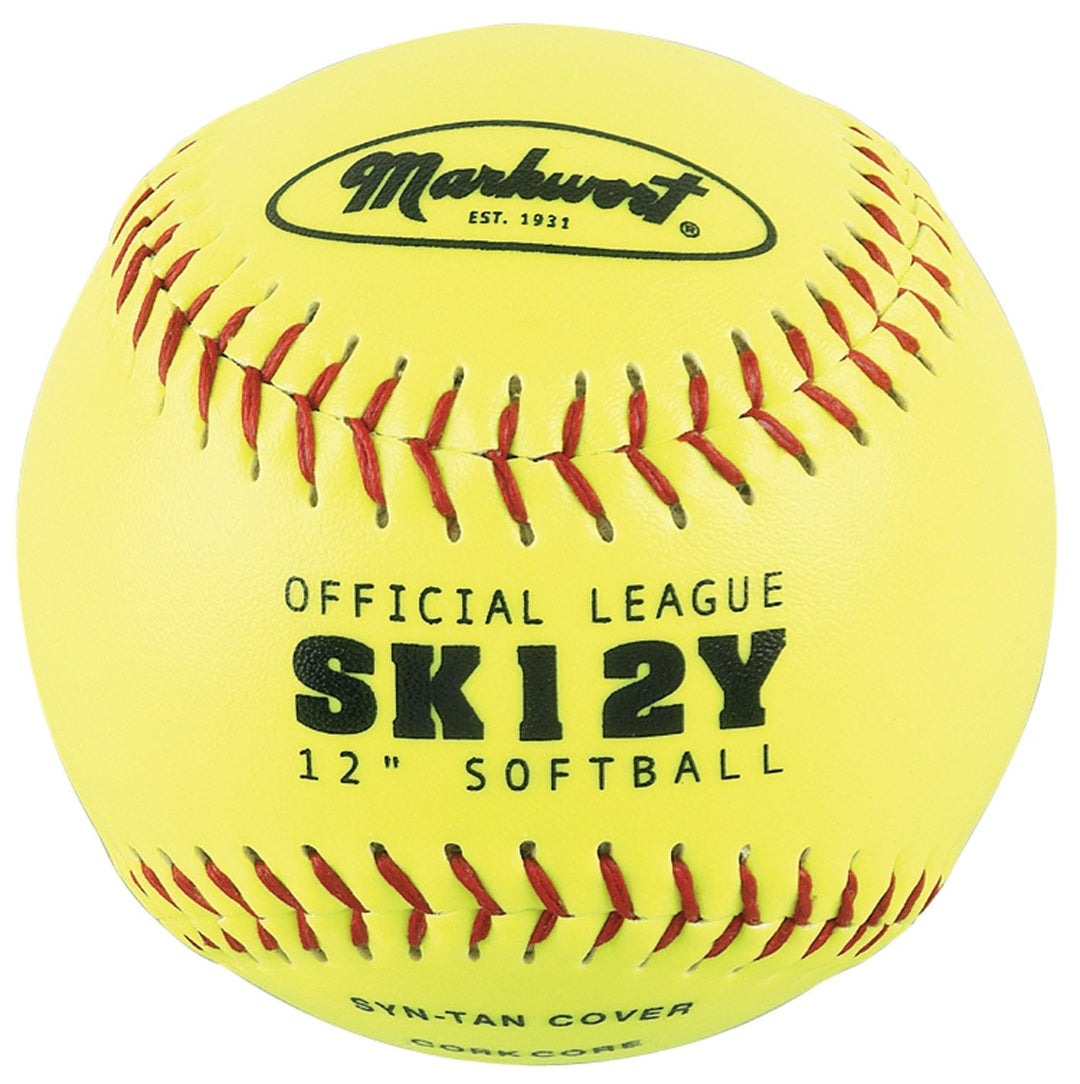 Varo Baseball Markwort 12" Synthetic Leather Softballs - Yellow