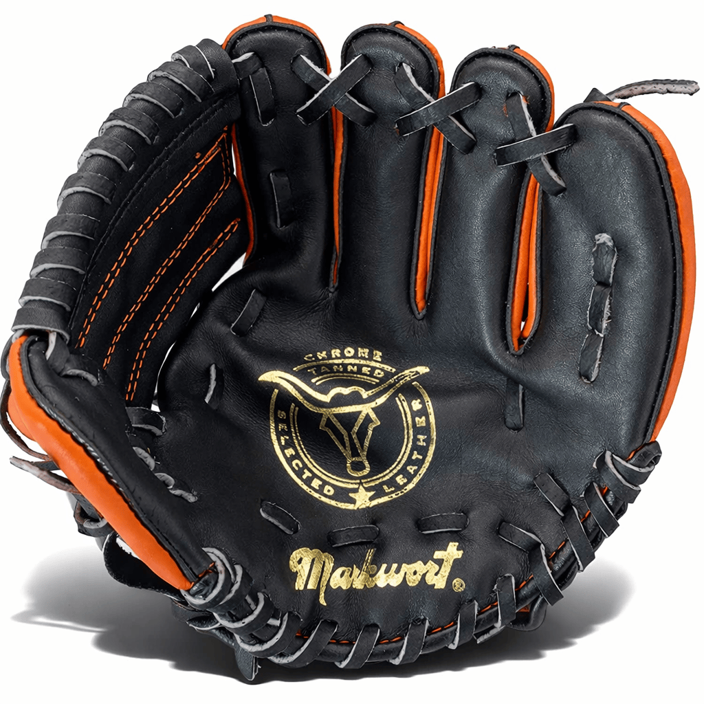 Varo Baseball Markwort 9" T-Ball Baseball Glove – Right Hand Throw, Orange/Black