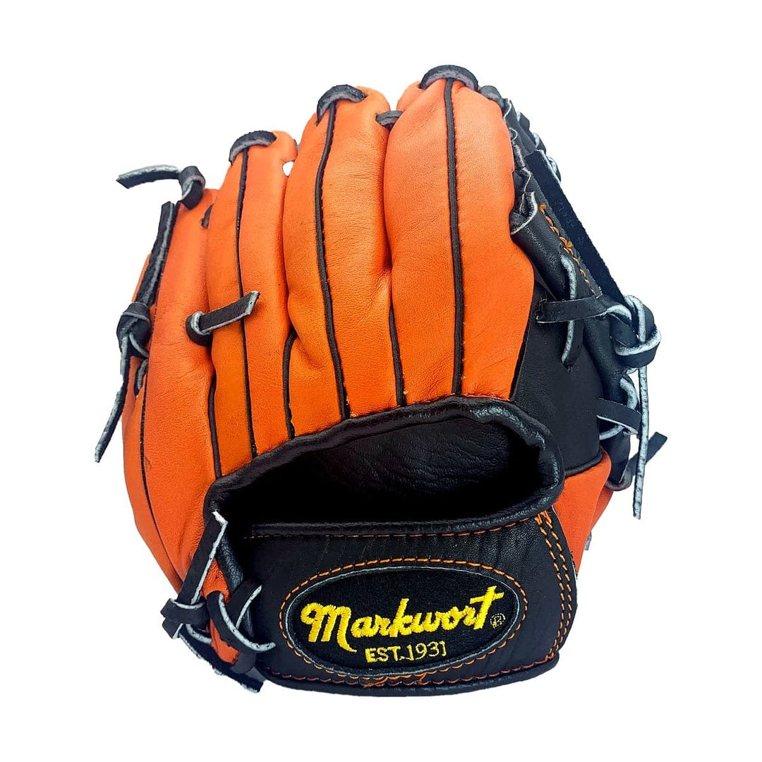 Varo Baseball Markwort 9" T-Ball Baseball Glove – Right Hand Throw, Orange/Black