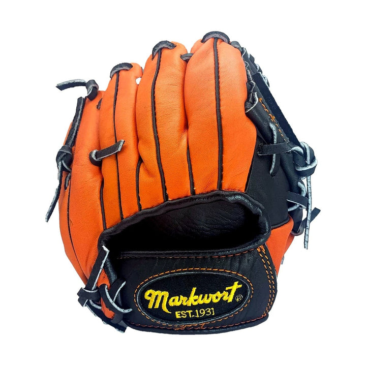 Varo Baseball Markwort 9" T-Ball Baseball Glove – Right Hand Throw, Orange/Black