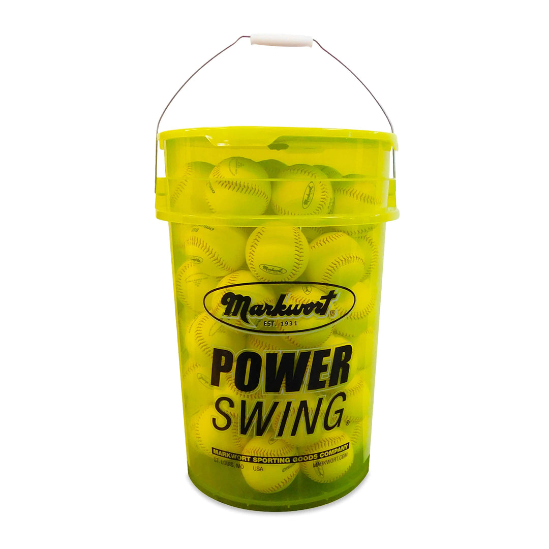 Varo Baseball Markwort PowerSwing Baseball Bucket with 60 Practice Baseballs