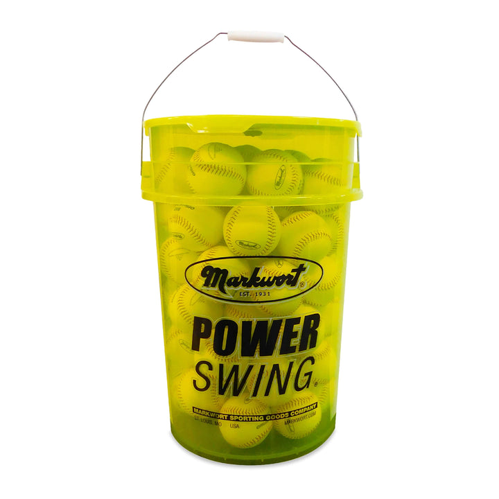 Varo Baseball Markwort PowerSwing Baseball Bucket with 60 Practice Baseballs