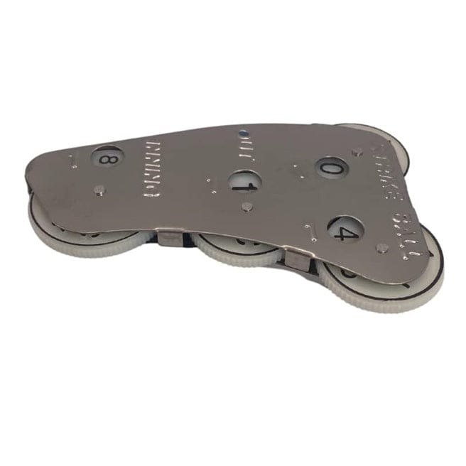 Varo Baseball Markwort Stainless Steel 4-Dial Raised Letter Umpire Indicator, Silver