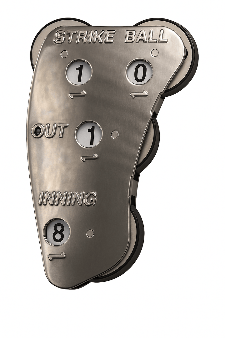Varo Baseball Markwort Stainless Steel 4-Dial Raised Letter Umpire Indicator, Silver
