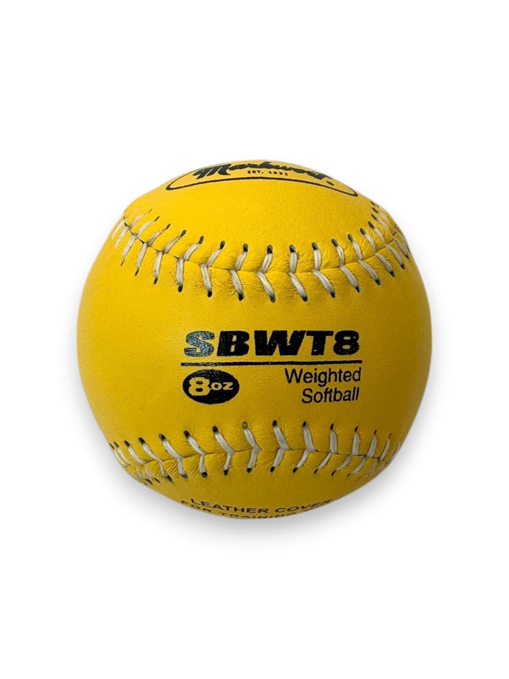 Varo Baseball Markwort Weighted Leather Softball Training Balls Set – 6 oz, 8 oz, 10 oz, 12 oz – Set of 4