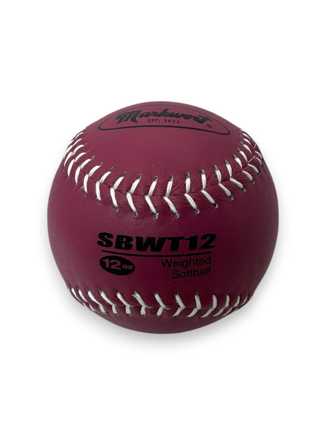 Varo Baseball Markwort Weighted Leather Softball Training Balls Set – 6 oz, 8 oz, 10 oz, 12 oz – Set of 4