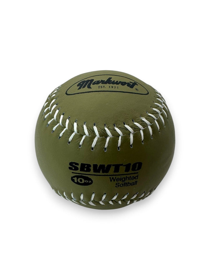 Varo Baseball Markwort Weighted Leather Softball Training Balls Set – 6 oz, 8 oz, 10 oz, 12 oz – Set of 4