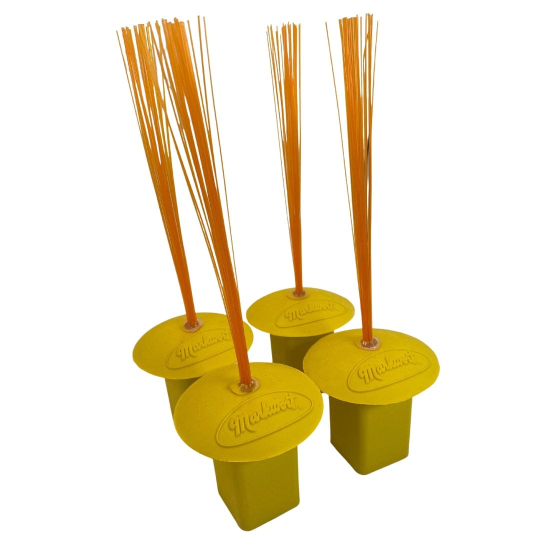 Varo Baseball Markwort Yellow Base Plugs w/Orange Bristles - 4 Pack
