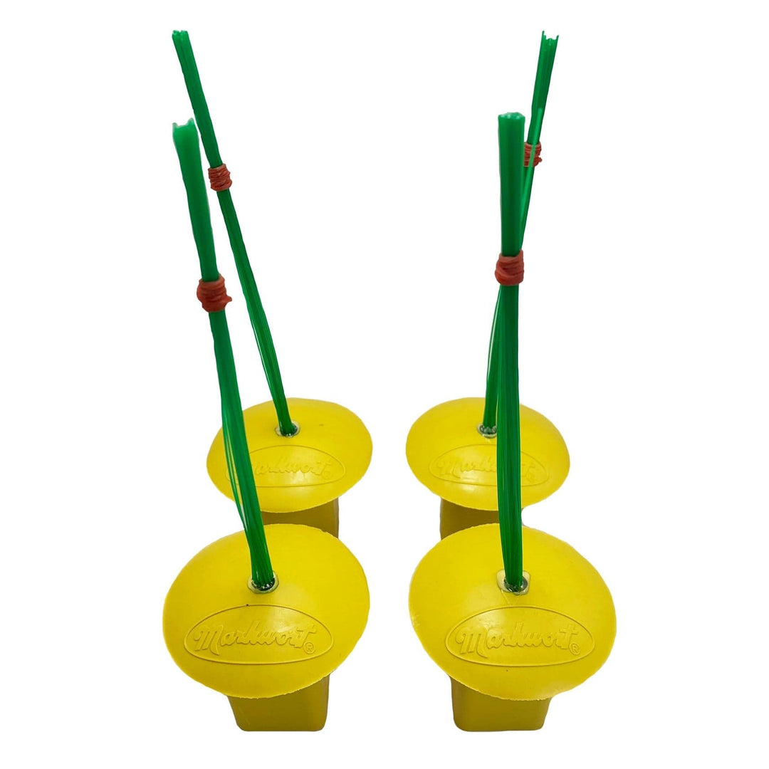 Varo Baseball Markwort Yellow Baseball Base Plugs w/Green Bristles - 4 Pack