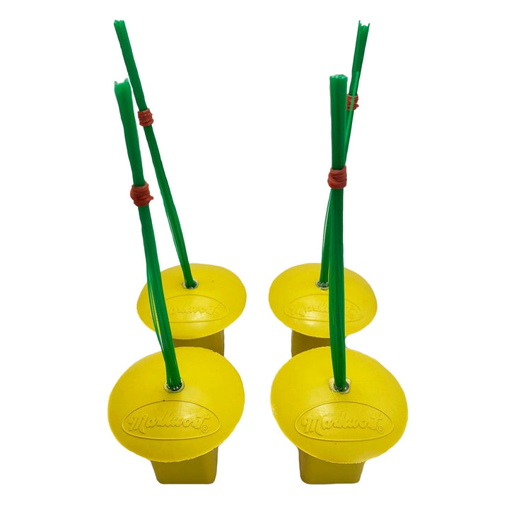 Varo Baseball Markwort Yellow Baseball Base Plugs w/Green Bristles - 4 Pack